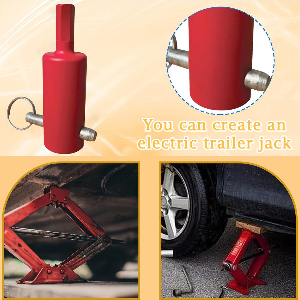 Crank Trailer Drill Adapter Tool For 1′ Handle Studs, 10x Faster Trailers Crank Handle For Timpte