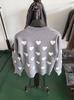 Women's Heart Shape Jacquard Knit Sweater - European & Korean Style, Loose Fit for Autumn/Winter