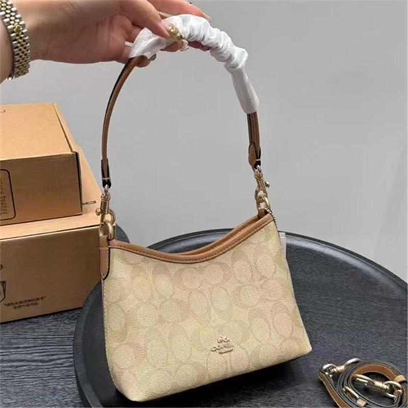 High Quality 2024 Laurel Single Shoulder Milk Aged Flower Crossbody Stray Bag Versatile Large Capacity Underarm