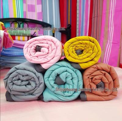 Solid Color Washed Cotton Summer Quilt - Lightweight, Machine Washable for Dorms and Gifts
