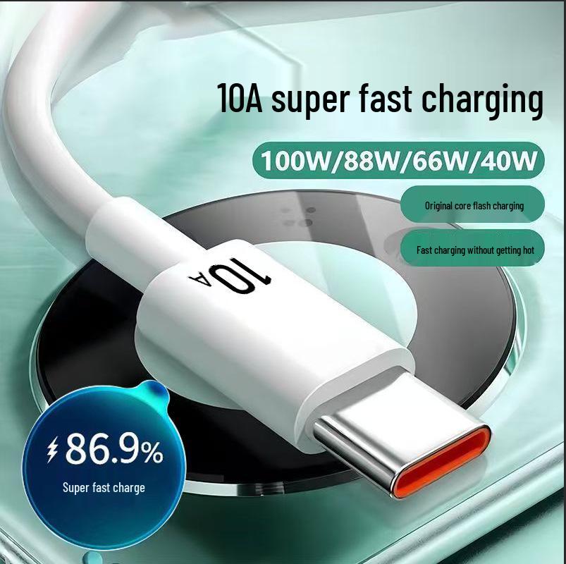 

120W Type-C Fast Charging 6A Cable for Huawei, OPPO, Vivo, Honor 0.25m
