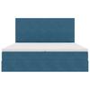 Storage Bed with Mattress Dark Blue 180 x 200 cm Velvet