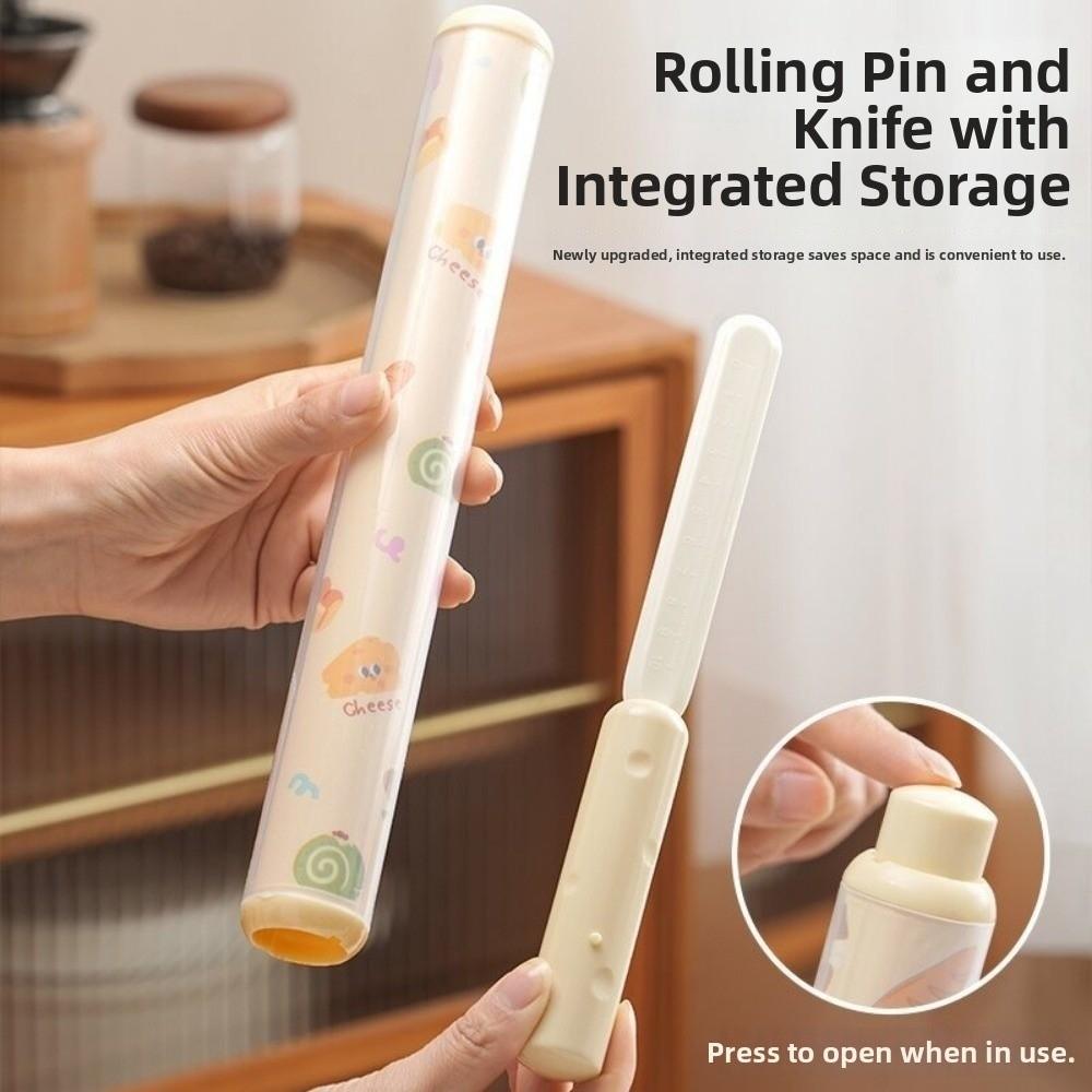 Non-stick Rolling Pin Cartoon Dough Bake Roller Multifunctional Pastry Roller  Kitchen Use