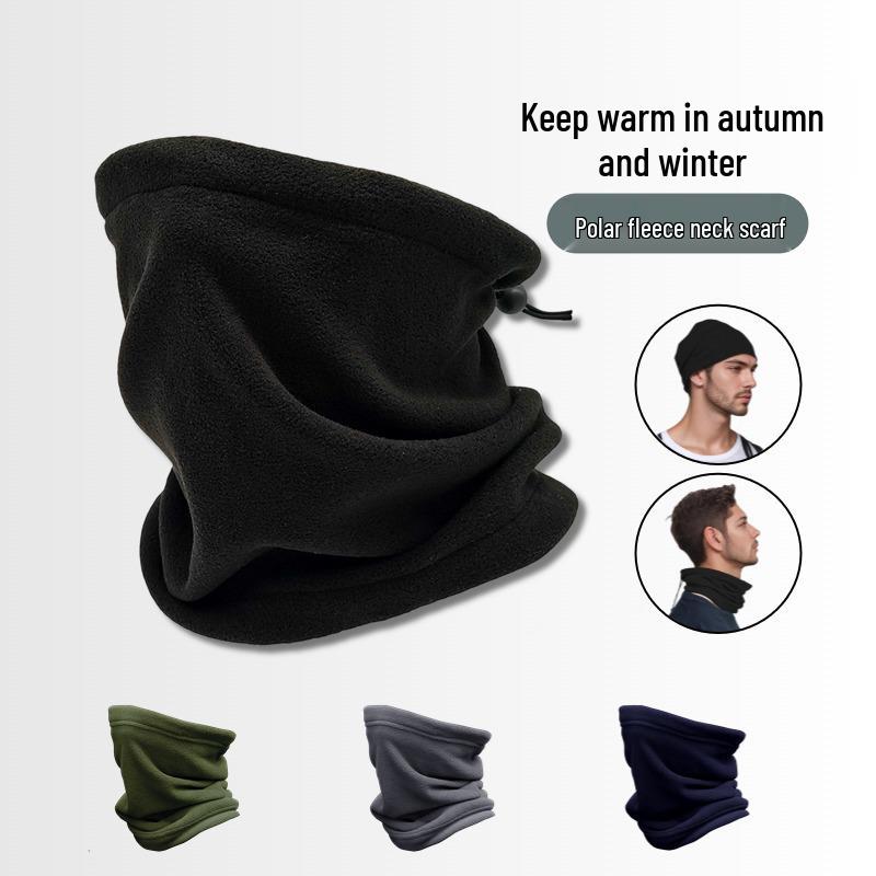 Autumn/Winter Windproof Fleece Neck Gaiter: Warm Thickened Face Mask for Cycling, Skiing, and Outdoor Cold Protection.