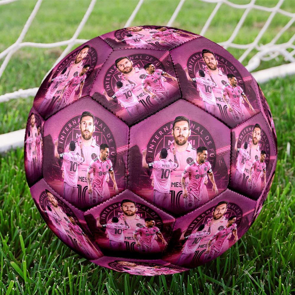 Messi Size 5 Football Machine Sewn Outdoor Training and Matches Perfect Gift for Sports Enthusiasts Birthday Christmas Party Gift