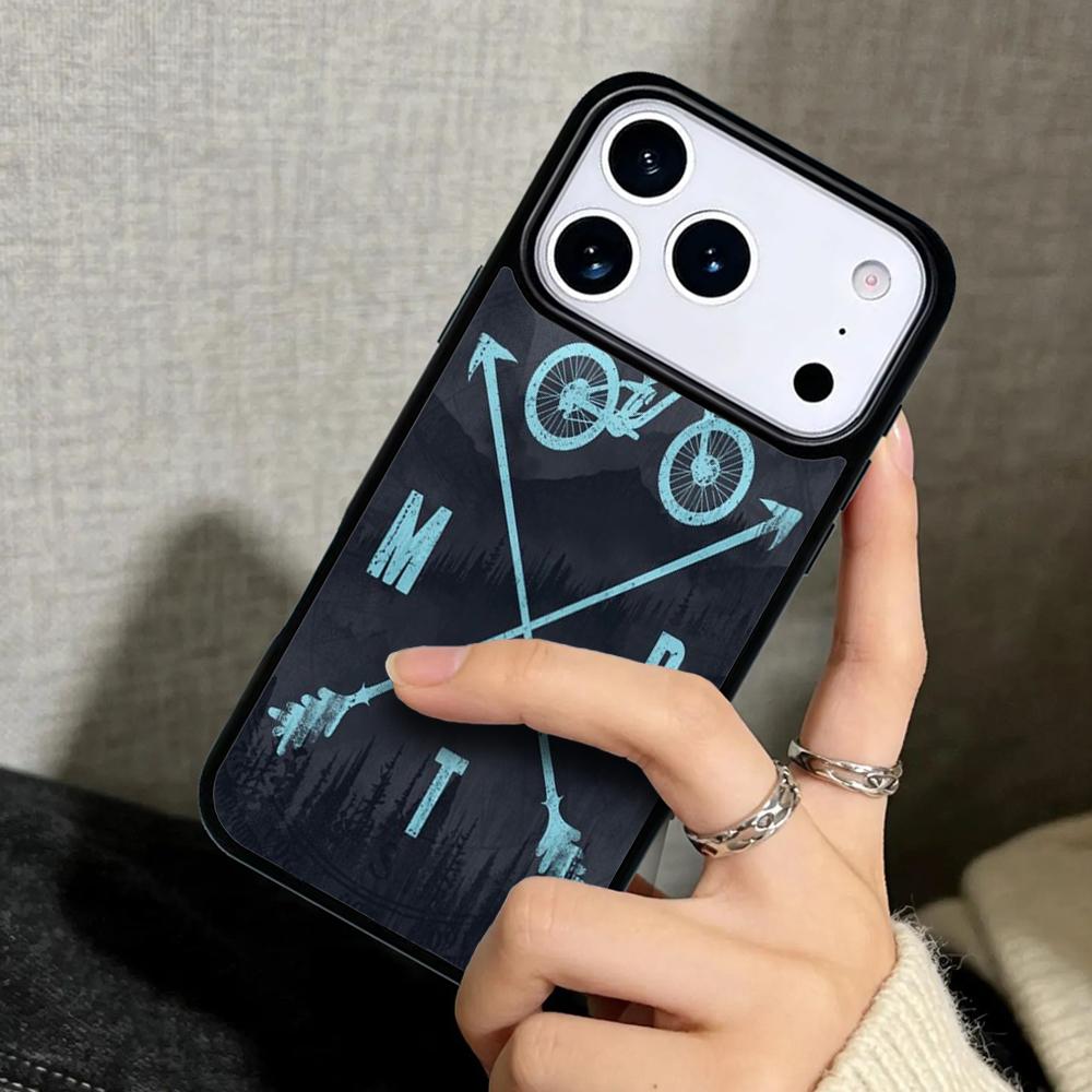Case for iPhone 17 Air 16 Pro Max 15 Plus 11 13 Mini 14 12 Back Phone Cover mountain bike biker biking cycling Downhill bicycle