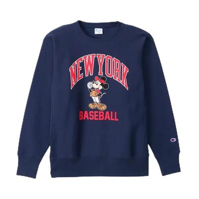 Sweatshirt Langærmet Grafisk Print Rund Hals Sweatshirt REVERSE WEAVE Mørkeblå (R) C3-A031 Herre