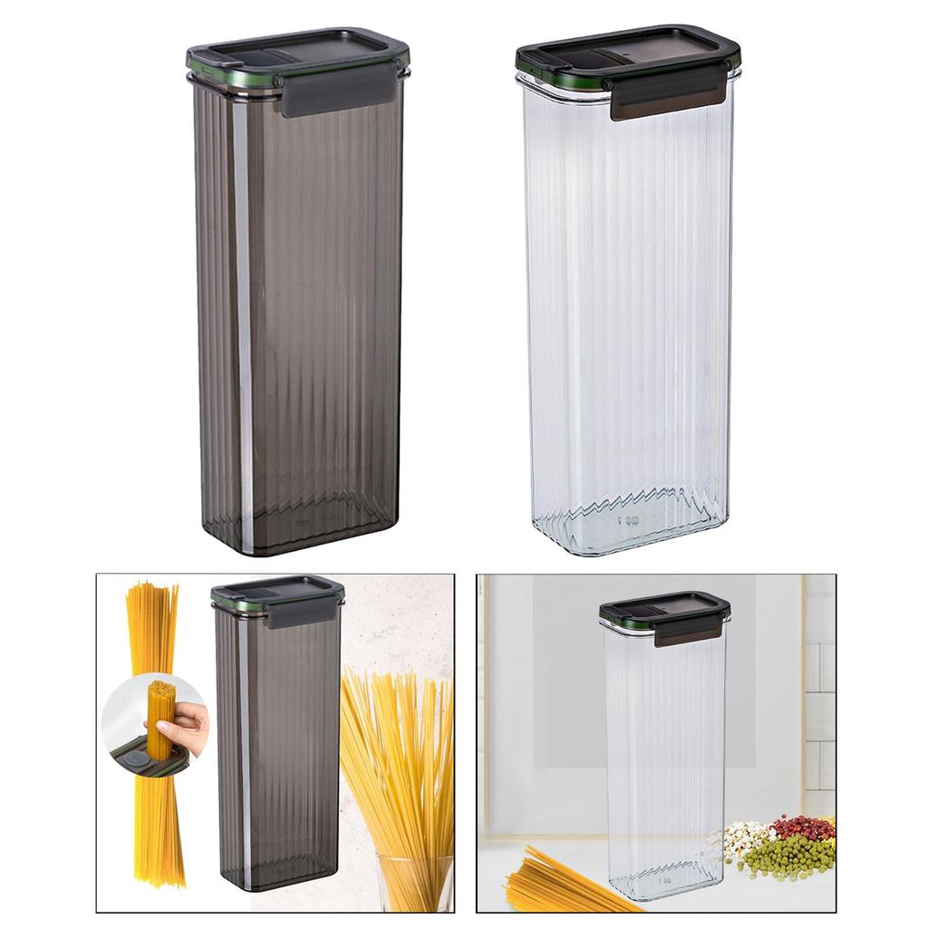 Airtight Removable Lid Pasta Storage Container Spaghetti Storage Container Storage Jar for Tea Sugar Beans Dry Food Cereals
