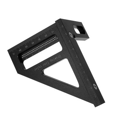 Aluminum Ruler Triangle Square Tool Clear Scale Precise Measurement Durable Aluminum Alloy Right Angle Ruler Measuring