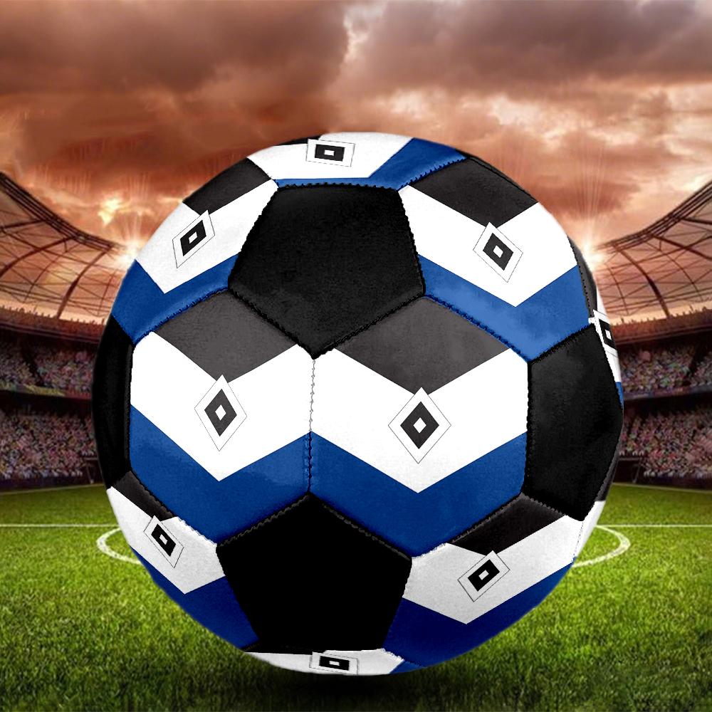 SIZE 5 Hamburger SV Soccer Ball Colorful All Ages Machine Stitched PVC Competition Ready Durable High-Bounce
