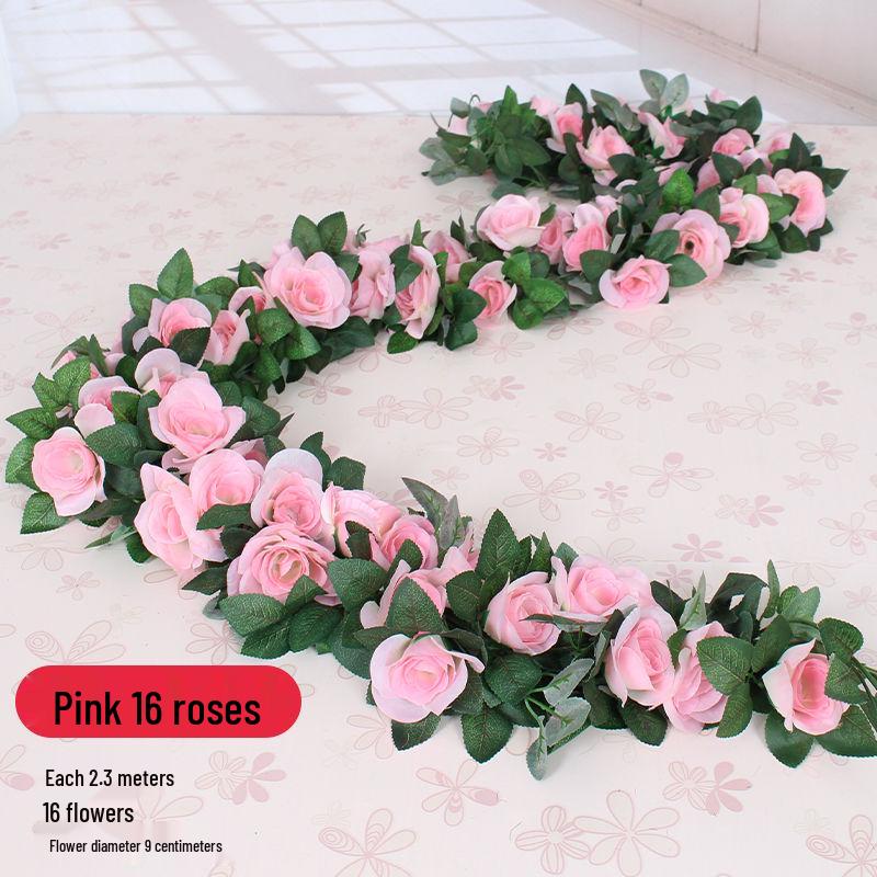 Silk Flower Vine for Air Conditioner and Heating Pipe Decoration