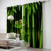 Bamboo And Frog Window Curtains Curtains for Living Room Decorative Items Living Room