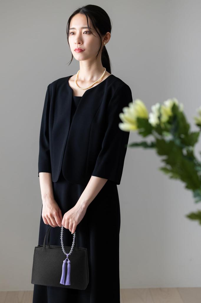 by Kyoto Nishijin Ori Formal Black Formal For Mourning Made in Fukusa Set [Fukushodo] (Handmade Craftsmen) Bag, Black, Bag, Ceremonies, Women's,