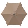 Garden Umbrella with Base 270 X 270 Cm Polyester Rectangular Taupe