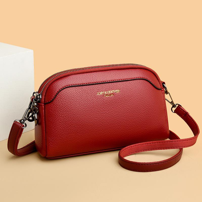 Kleine quadratische Tasche, Kleine Tasche, Weiche Tasche für Pendler, Einzelner Schultergurt, Crossbody-Tasche