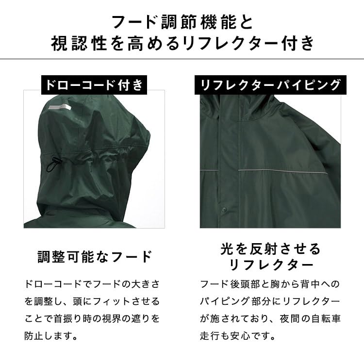 Raincoat Bicycle Sleeve Striped Mix Cycling Compatible Hood with Brim Reflector Hand Cover Casual Stylish Cute for Everyday Use Women [World Party]