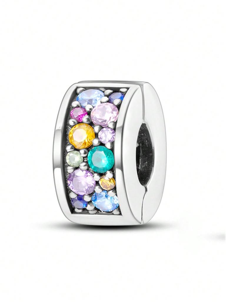 Charms Plata Gemstoneflower Clips And Spacersbeads Copper Plated Fit Copperoriginal Bracelet For Jewelry Making Diy Charm