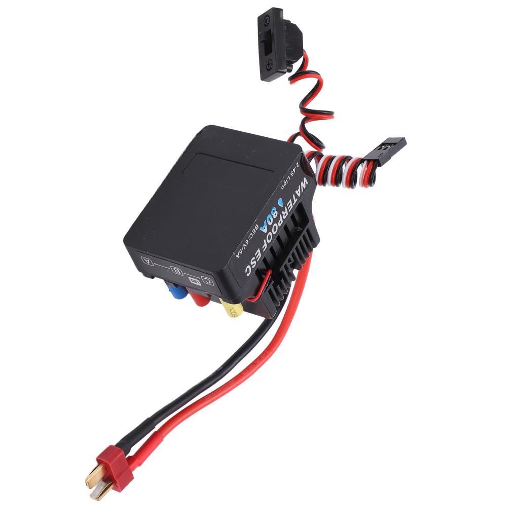 RC Car Brushless ESC 80A T Plug Waterproof 6V 5A SBEC Multiple Protection 1 8 RC Car Brushless ESC for 1 8 RC