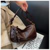 Dumpling bag women's 2024 new casual versatile cowhide women's bag mini shoulder messenger bag mobile phone bag