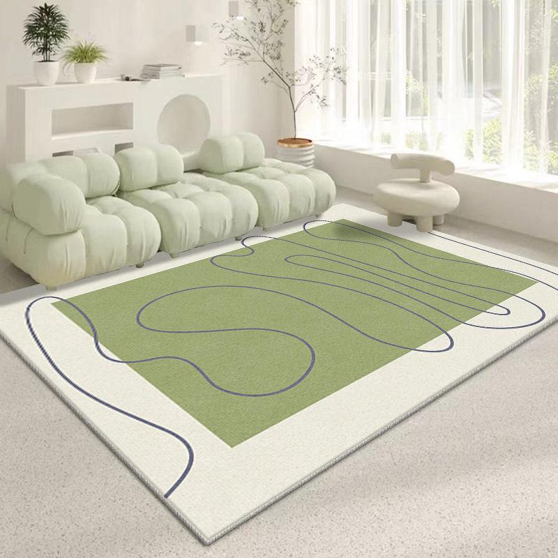 s Simple, Fresh And Green Living Room Carpet Is Anti-Slip And Waterproof, Suitable For Bedroom And Living Room Home Decor
