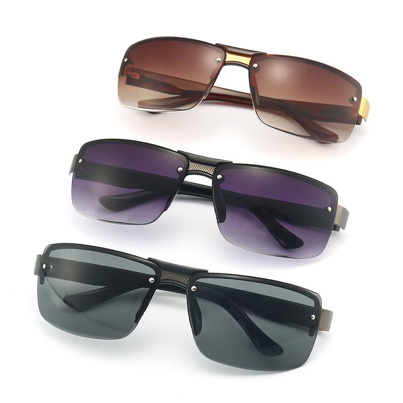 New Half Frame Square Sunglasses UV400 Protection Outdoor Driving Fashion For Men And Women Fishing Eyewear Oculos De Sol