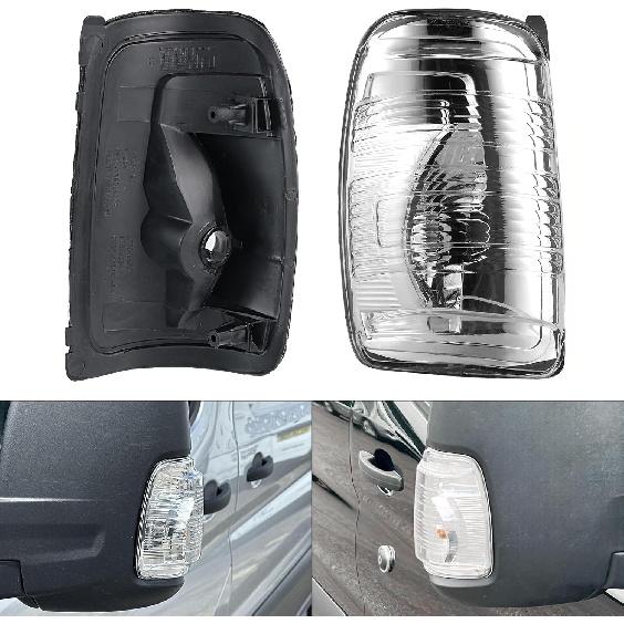 Wing Mirror Side Mirror Indicator Lamp Lens Cover Fit For Ford Transit T150 250 350 2015 2016 2017 2018 2019 2020 2021 MK8 2014 Onwards,Left Driver