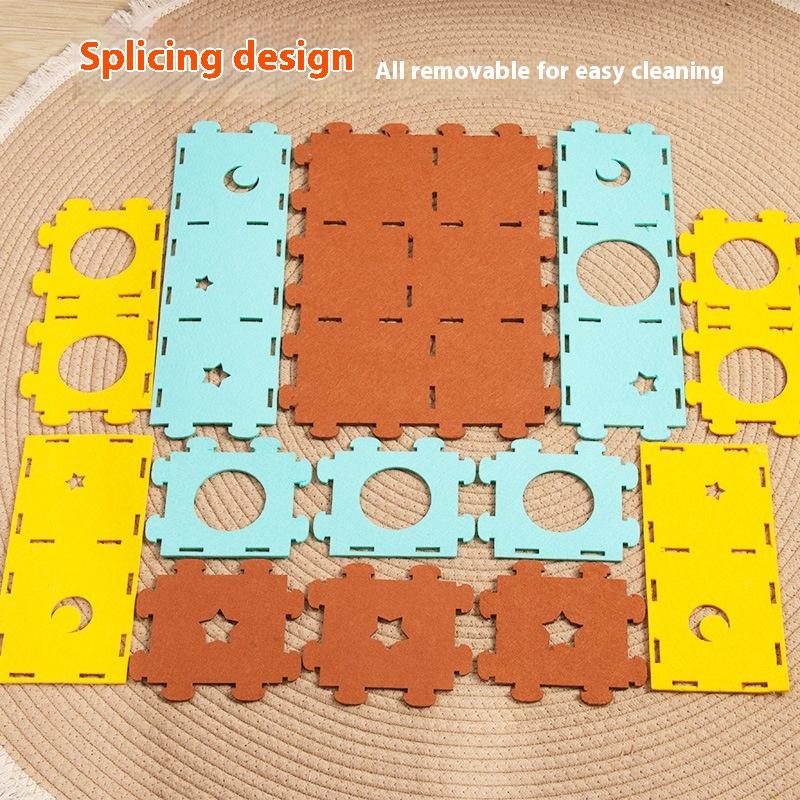 Removable Felt Maze Hide Nest Hamster Passage Little Pet Nest Sugar Glider Hamster Golden Bear Pet Toy Indoor Small Pet Supplies