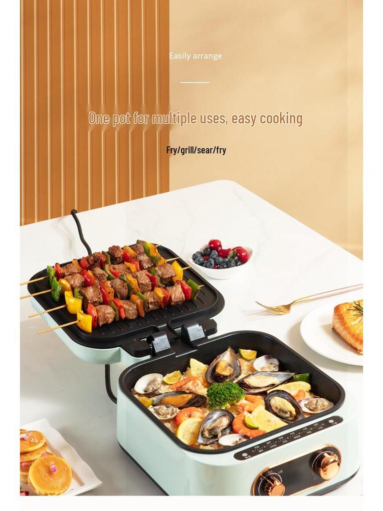 Multifunctional Electric Cake Maker: Double-Sided Heating Griddle & Grill Pan