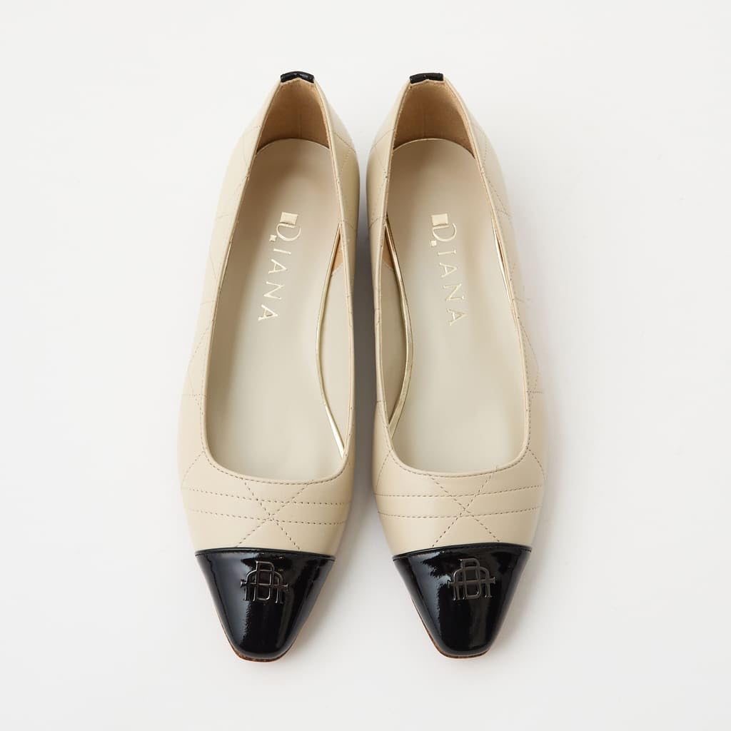 Low heel flat made in 133125100012 [Diana] shoes, Japan, beige, 24.0cm,