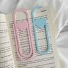 Heart-Shaped Oversized Paper Clip Bookmark PLA Page Marker Romantic Gift for Book Lovers Unique Reading Accessory for Journals Planners