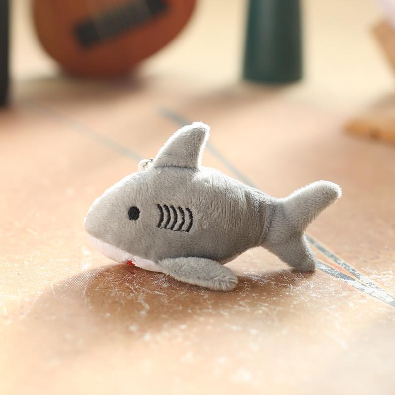 Shark Fun Plush Keychain Adorable Stuffed Animal Doll With Soft Crystal Fabric For Bags