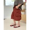 Kids Korean Style Cargo Shorts Quick Dry Loose Fit Durable