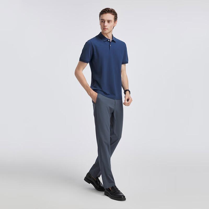 YOUNGOR Men's Breathable Cool-Touch Polo Shirt