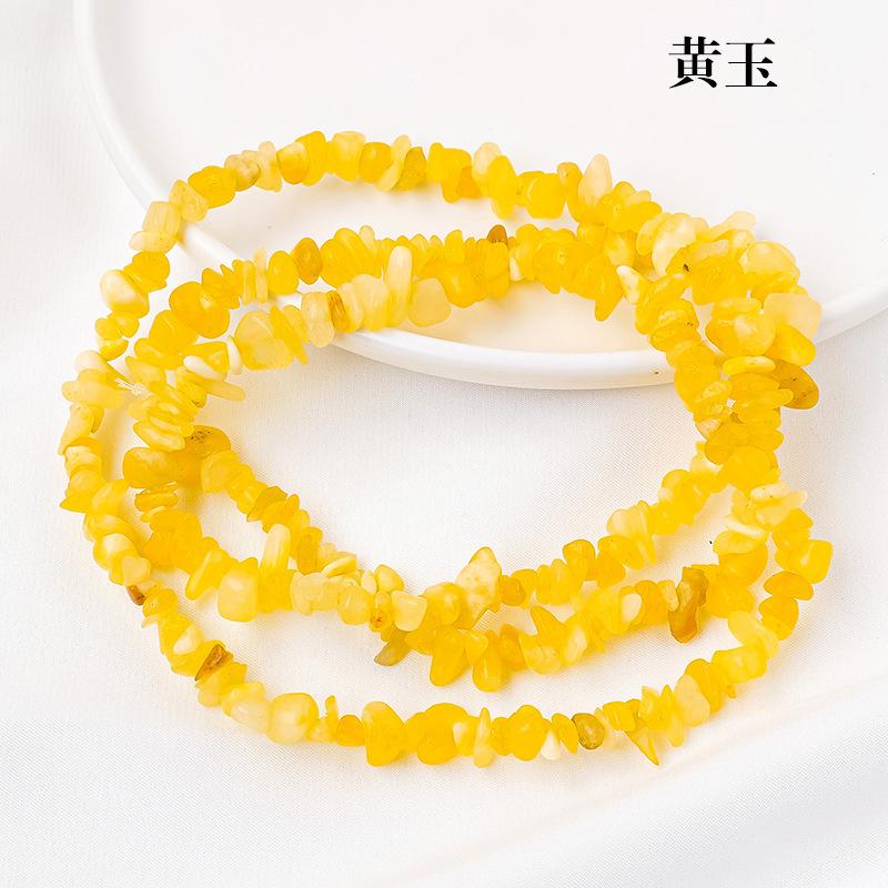 Naturweißes Pulver, gelber Amethyst-Bruchstein, Halbfertigprodukt, DIY, Farbige Kristallsteine, lose Perlen, Schmuckzubehör