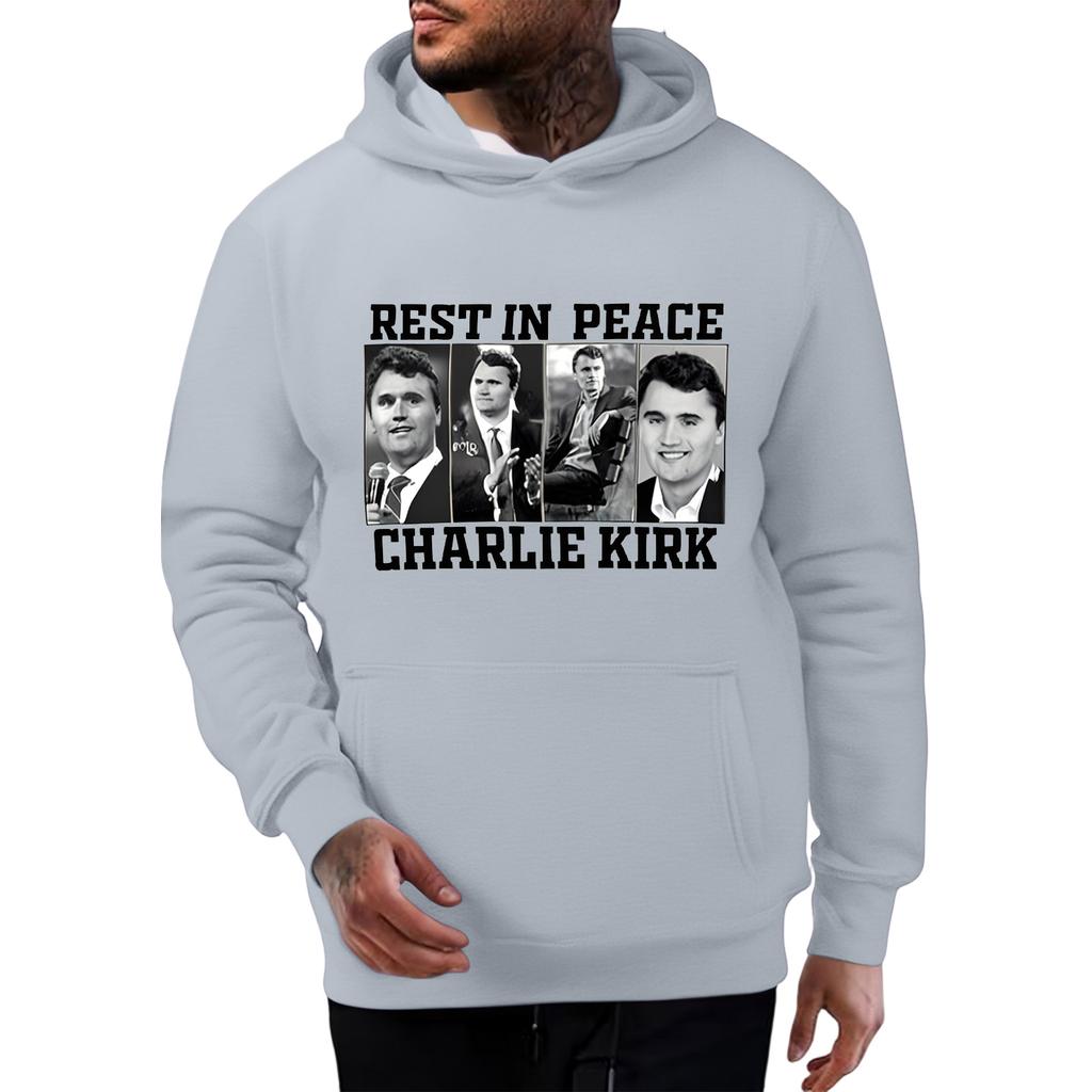 Men's Fashionable Casual Long-sleeved Printed Hooded Sweater Top