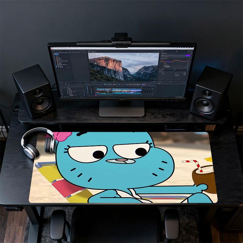 Nicole Watterson Mouse Pad, Large Gaming Desk Mat, Non-slip XXL Mousepad for Laptop & Tablet, Mini PC Playmat with Stitched Edges
