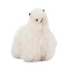 INJOI Plush Alpaca Toy, Fluffy and Cute, Handmade with Rare Natural Alpaca Fur, Perfect for Anniversaries and Special Occasions, Gift (15cm, White,