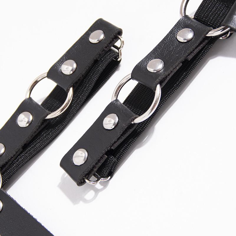 Womens Thigh Straps With Faux Leather And Trendy Circles For Casual And Festival Wear