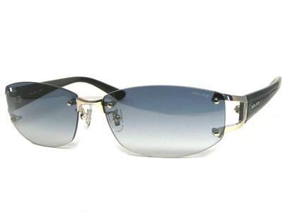 Police Sunglasses POLICE SPLC60J 579L 59 with Case UV Protection No Rim Two Point Japan Model 2021 Model Oval Titanium Combi Frame Shiny Gradation []
