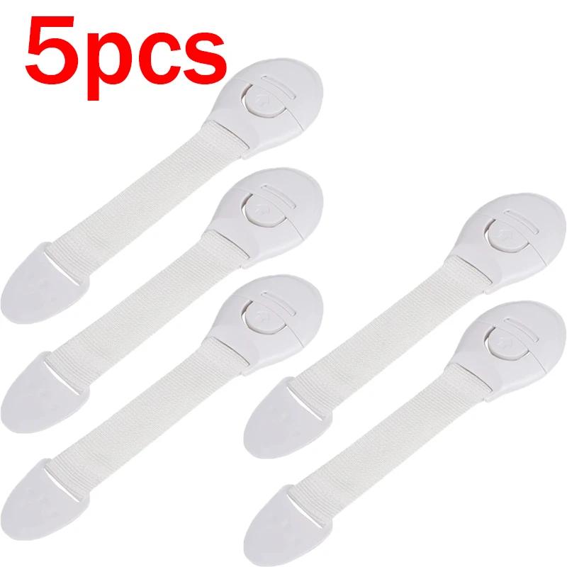 1/10Pcs Child Safety Cabinet Lock Kids Baby Drawer Door Cabinet Cupboard Toilet Safety Locks Plastic Security Protector Straps Set