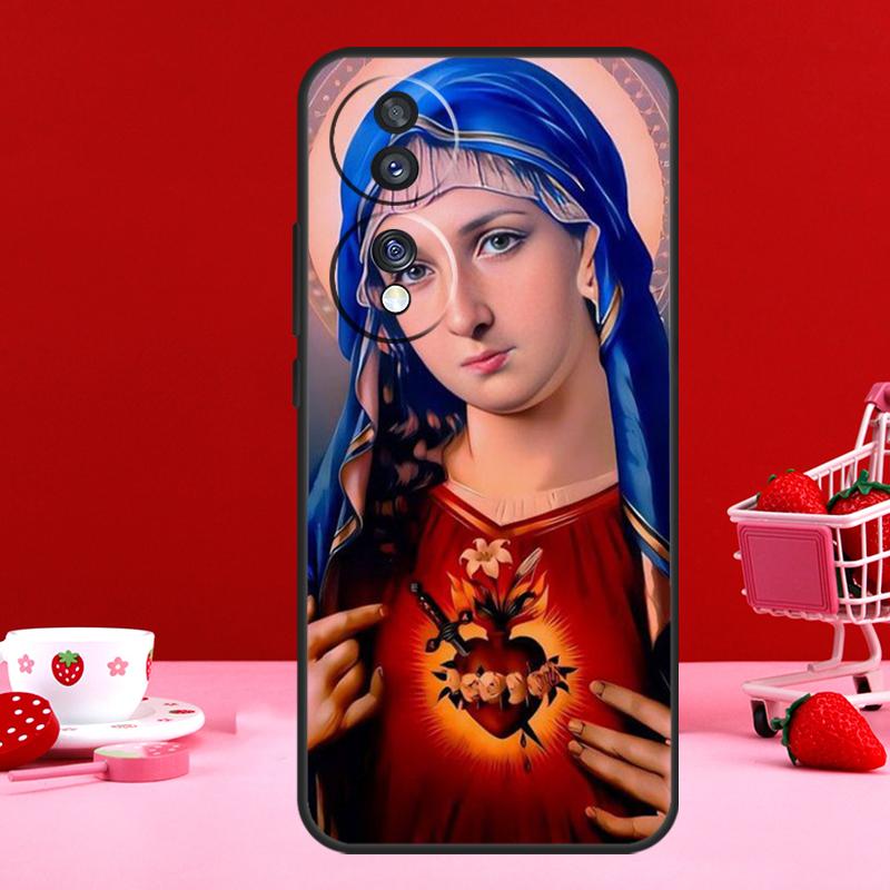 מריה הבתולה וישו לכבוד מארז ל-Honor Magic 6 Pro 5 Lite 50 70 90 עבור Honor X8a X9a X7 X8 X9 X6a X7a X8b X9b כיסוי