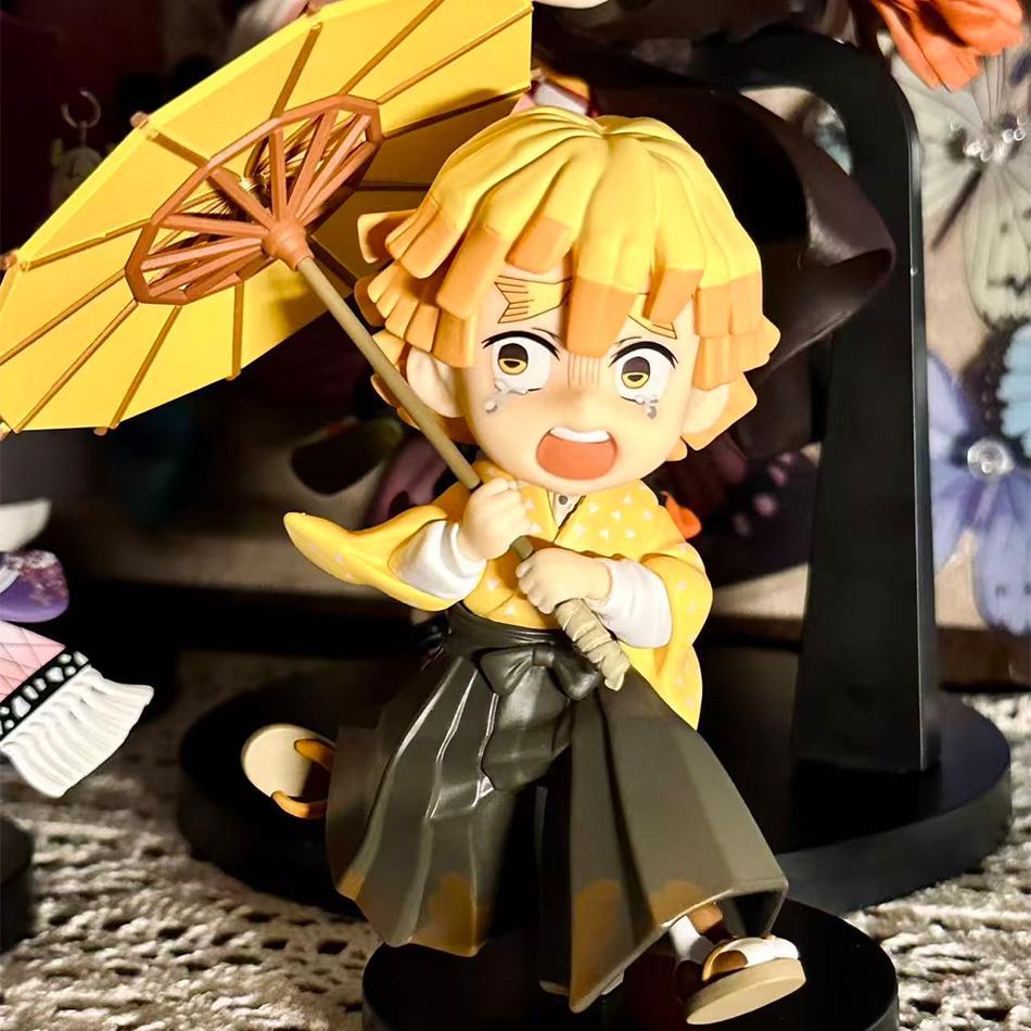 Anime Genuine Demon Slayer Action Figure Plum Rain Series Kochou Shinobu Tomioka Giyuu Kanroji Mitsuri Mystery Box Toy Gift
