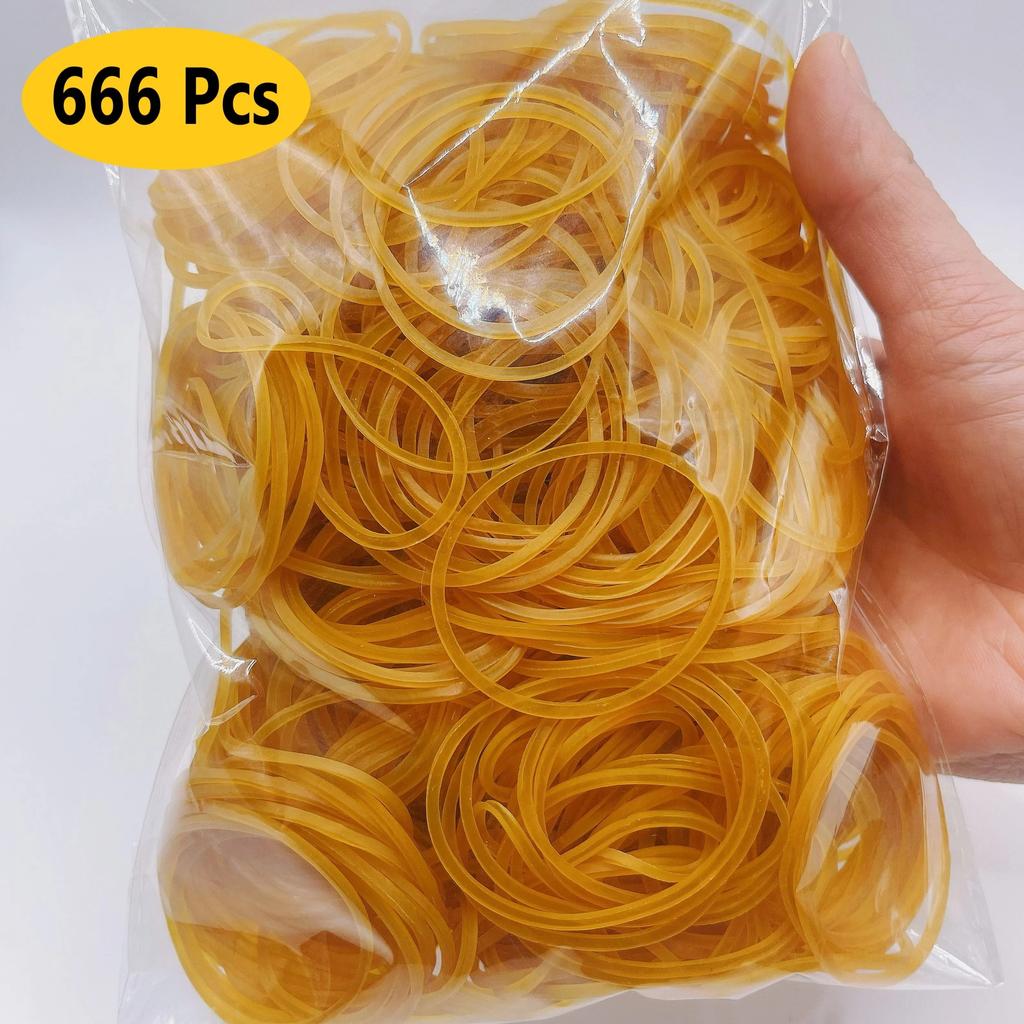 100/300/666 Stück Hochelastisches Gelbes Gummiband mit Einem Durchmesser von 38 Millimetern Langlebiges Naturkautschuk, Geeignet