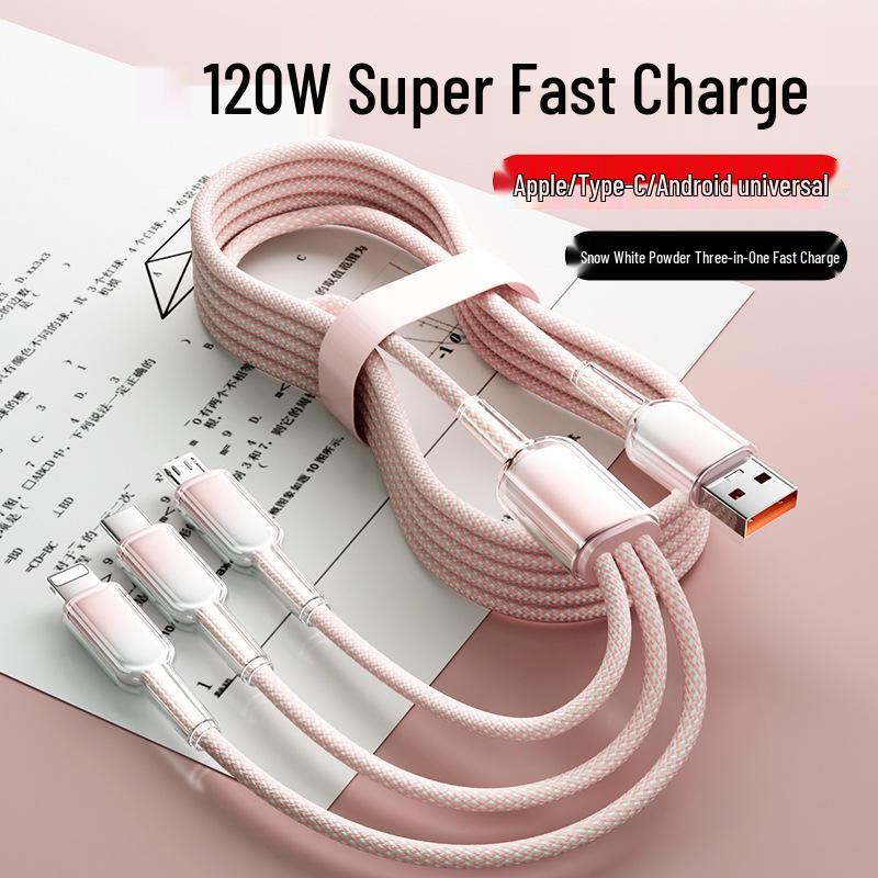3-in-1 Fast Charging Cable for Apple, Huawei, Xiaomi Devices
