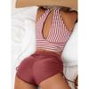 Style Swimwear Swimsuit Women Push Up Beachwear Stripe High Waist Swimming Two Piece Bikini Set Female Summer Suit