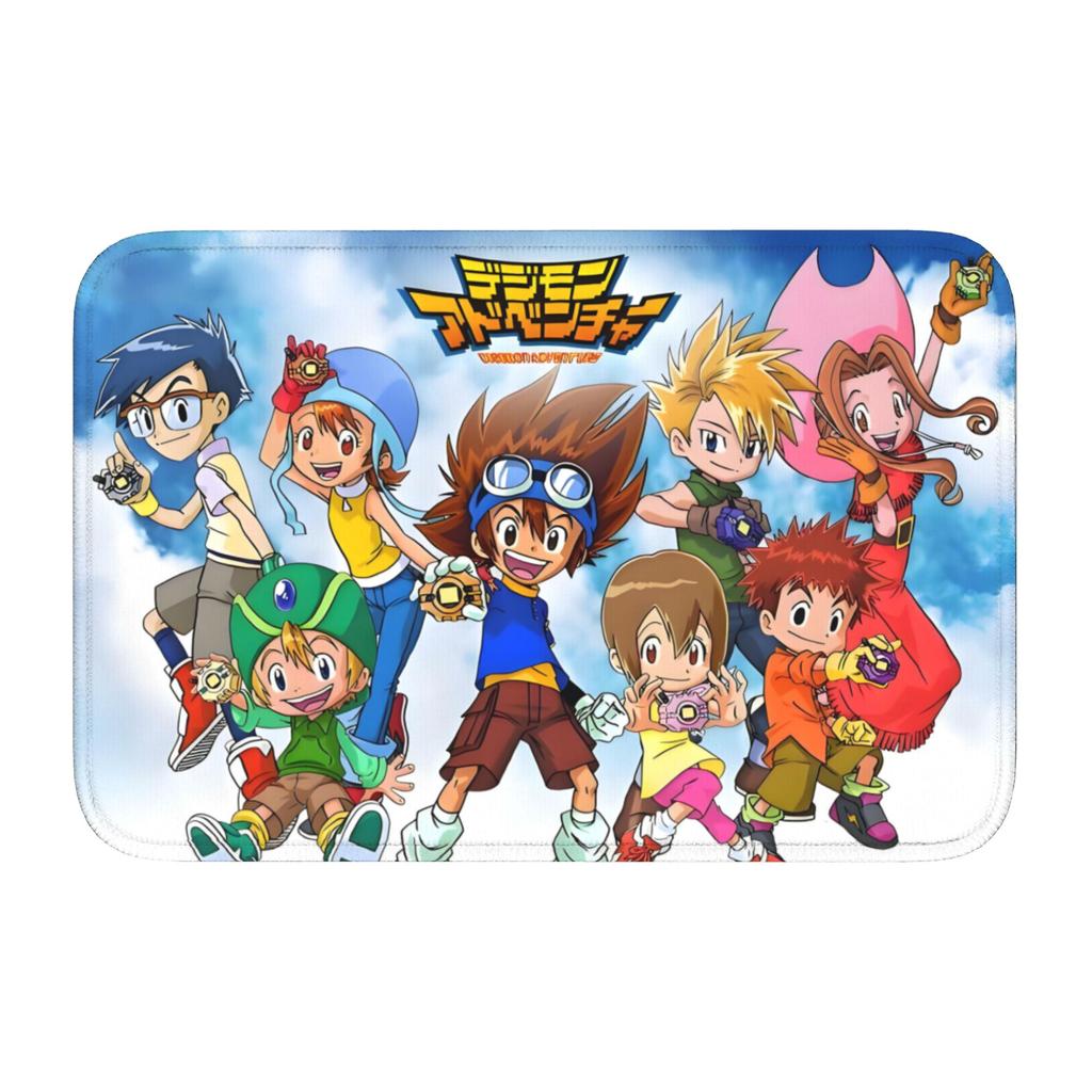 Personalized Digimon Japane  Doormat Mat Anti-Slip Anime Manga Video Game  Kitchen Bathroom Toilet Rug Carpet 40*60cm
