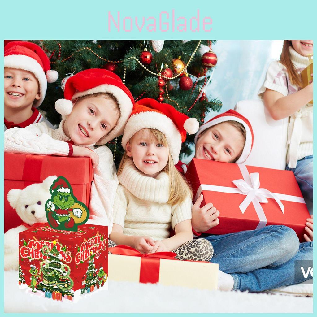 Christmas Party Decor Gift Box With Green Grinch Theme For Holiday Celebrations