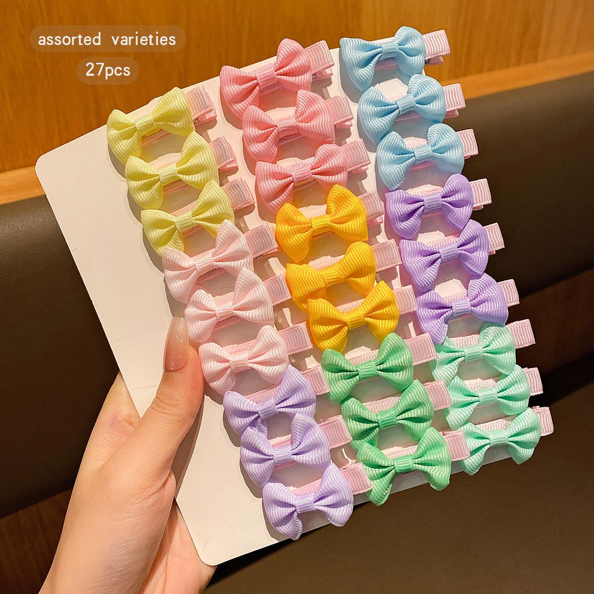 

27 colorful sweet wind hair clips with randomly selected hair colors suitable for daily use as hair accessories