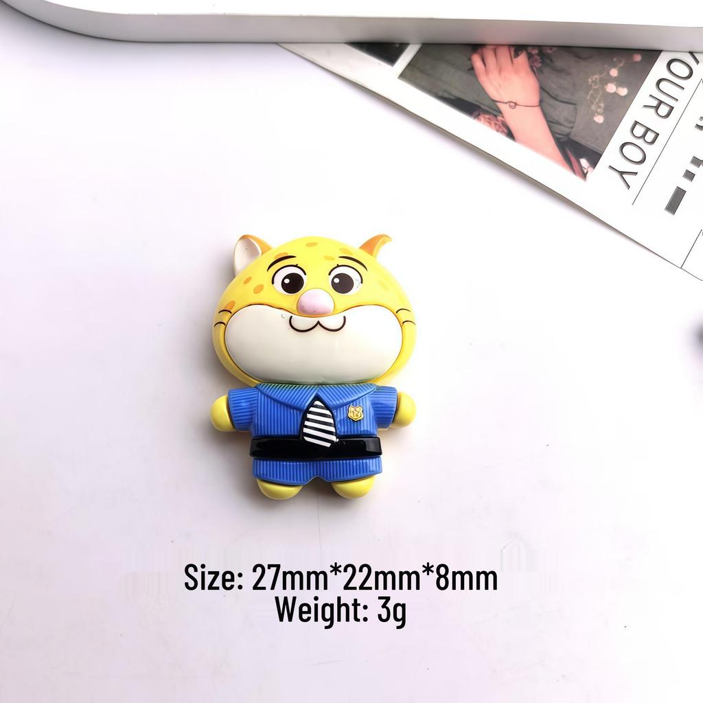 Zootopia Cartoon Figure Resin Accessories: Cute Keychain, Bag Charm, Phone Decor