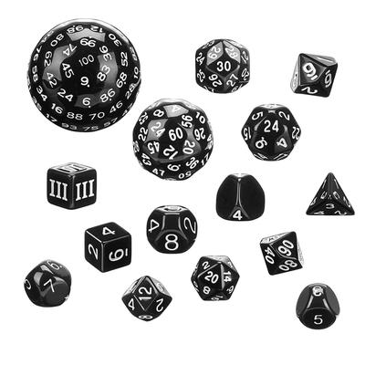 Sustica Vielseitiges Set für Cthulhu Tabletop Brettspiel und Schwarze 100-seitige Würfel, 10-seitige Würfel, 15, Wahrsagung, Rollenspiele, Spiele, Spiele, Partys,